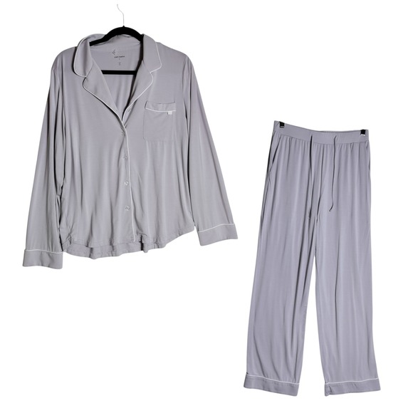 Cozy Earth Women purple Bamboo Viscose Long Sleeve Pajama Set Size M CEW0008